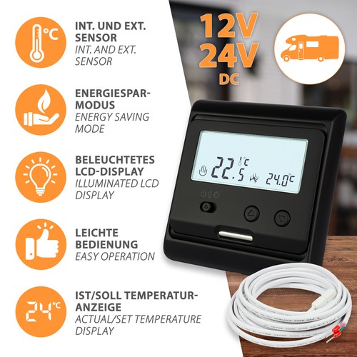 12v 24v thermostat temperature - 12v,